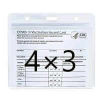 Expired:&nbsp;10 Pack – CDC Vaccination Card Protector 4 X 3 Inches Clear with Waterproof Type Resealable Zip