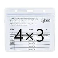 Expired: 10 Pack – CDC Vaccination Card Protector 4 X 3 Inches Clear with Waterproof Type Resealable Zip