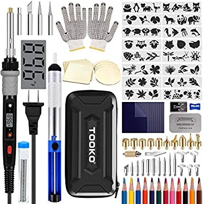 Expired: 101pcs Wood Burning Kit, Professional Pyrography Pen Tool, Adjustable Temperature