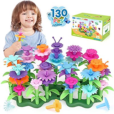 Expired: 130 pcs Best Stem Growing Flower Blocks Educational Water Toys for Indoor Outdoor