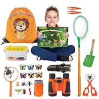 Expired: 24 PCS Kids Outdoor Explorer Kit with Binoculars, Flashlight, Magnifying Glass, 7-in-1 Multifunction Whistle