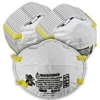 3M Personal Protective Equipment Particulate Respirator 8210, N95, Smoke, Dust, Grinding, Sanding, Sawing, Sweeping, 20/Pack