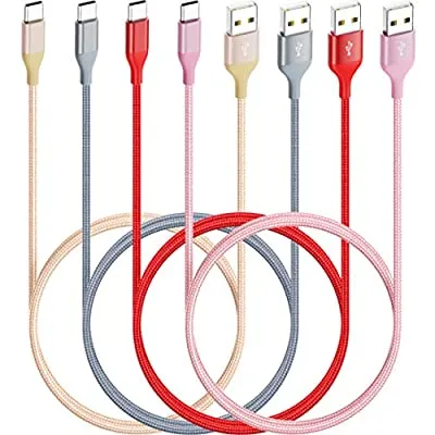 77% off - Expired:&nbsp;[4-Pack,10/6/6/3ft] Nylon USB A to Type C Cable Long Fast Premium Charging Cord
