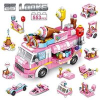 Expired: 553 Pieces Ice Cream Car Set – STEM Educational Learning Building Bricks Toy