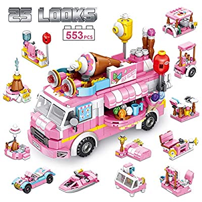 50% off - Expired: 553 Pieces Ice Cream Car Set – STEM Educational Learning Building Bricks Toy