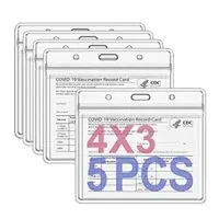 Expired:&nbsp;5Pack – Clear Vaccination Card Protector CDC Immunization Badge