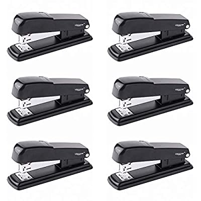 Expired: 6 Pack Office Desk Stapler with 6000 Staples Commercial Standard Stapler with 20 Sheet Capacity