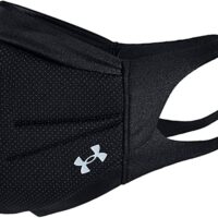 Under Armour Adult Sports Mask , Black (002)/Silver Chrome, Medium/Large