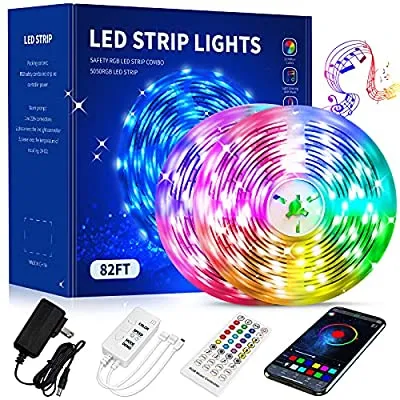 Expired:&nbsp;82ft Led Light Strips with Bluetooth and App Control, Remote, Led Music Sync