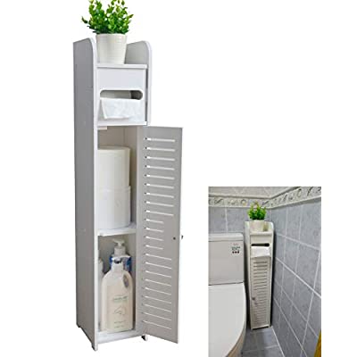 Small Bathroom Storage Corner Floor Cabinet with Doors and Shelves - $17.99 ($35.88)