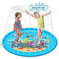 Expired: AUROKIA Splash Pad, Sprinkler for Kids Anti Burst 68