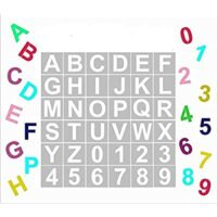 Expired: Alphabet Letter Stencils, 36 Pcs Reusable Plastic Letter Number Templates