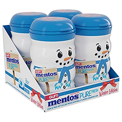 Mentos Sugar-Free Chewing Gum, Bubble Fresh Cotton Candy, Halloween Candy, Bulk, 45 Piece Bottle (Pack of 4) - $9.35 ($12.98)