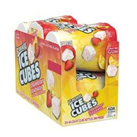 6 pack Ice Breakers Ice Cubes Gum Bottle Pack, strawberry lemonade, 3.24 oz