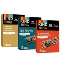 30 Count KIND Bar Minis, Variety Pack, Dark Chocolate Nuts, Caramel Almond Sea Salt, Peanut Butter Dark Chocolate