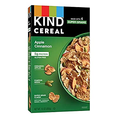 KIND Breakfast Cereal, Apple Cinnamon, Gluten Free, 5g Protein, 10 Oz, 4Count - $12.58 ($29.48)