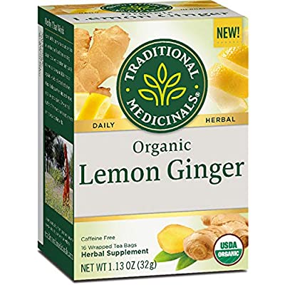 96 Tea Bags Traditional Medicinals Organic Lemon Ginger Herbal Tea - $21.16 ($28.70)