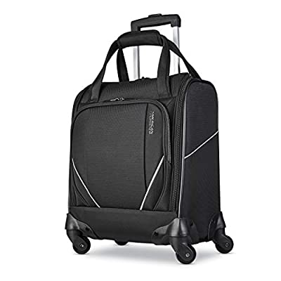 American Tourister Zoom Turbo Softside Expandable Spinner Wheel Luggage, Black, Underseater - $44.99 ($89.99)