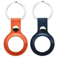 Expired:&nbsp;Apple Airtags Protective Leather Case, Anti Lost Case (2PCS, Orange + Blue)
