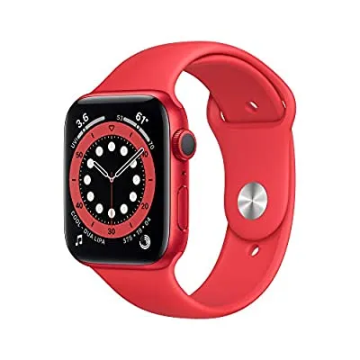 New Apple Watch Series 6 (GPS, 44mm) – (Product) RED – Aluminum Case with (Product) RED﻿ – Sport Band