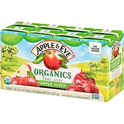 8 Count – Apple & Eve Organics, Apple Juice, 6.75 Fluid-oz