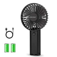 Expired: BRIGENIUS Mini Handhled Fan, 4000mAh Rechargeable Battery Operated USB Desk Fan, 3 Speed Adjustable Powerful Fan