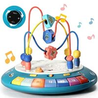 Expired: Baby Einstein Toys for 1 Year Old Bump and Go Bead Maze with Music Light Toddler Learning Toys