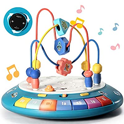 50% off - Expired: Baby Einstein Toys for 1 Year Old Bump and Go Bead Maze with Music Light Toddler Learning Toys