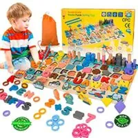 Expired:&nbsp;BeebeeRun Wooden Number Alphabet Puzzles Shape Sorting Counting Montessori Learning Toys