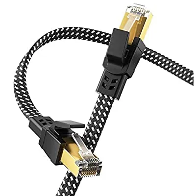 Expired:&nbsp;Cat8 Ethernet Cable 6 ft, 26AWG Nylon Braided Flat Internet Cable, 40Gbps 2000Mhz