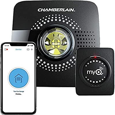 MyQ Smart Garage Door Opener Chamberlain MYQ-G0301 – Wireless & Wi-Fi enabled Garage Hub with Smartphone Control, 1 Pack, Black