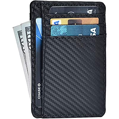 RFID Front Pocket Slim Wallets- Genuine Leather Handmade Minimalist Credit Card Holder By Clifton Heritage