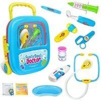 Expired: Ditucu Kids Doctor Kit Pretend Play Set Toys, Educational Dentist Medical Kits with Realistic Stethoscope, Dr Playset in Portable Suitcase