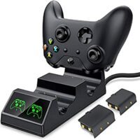 Expired: ESYWEN Controller Charger for Xbox one,Dual Charging Dock with 2 x 1200mAh Rechargeable Battery Packs-Upgraded