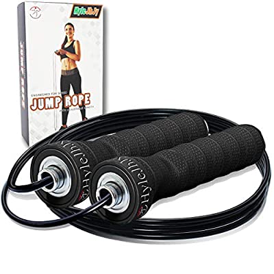 Expired: Endurance Workout with Sweatband Handles Skipping Rope Tangle-Free with Ball Bearing Cable