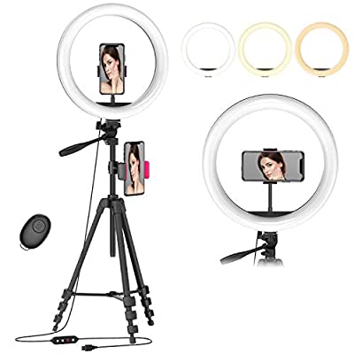 12.6″ Selfie Ring Light with 54″ Tripod Stand & Flexible Phone Holder - $14.00 ($35.72)