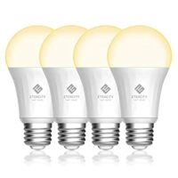 Etekcity ESL100 Smart Light Bulb Works with Alexa, Google Home and IFTTT, A19 E26 Soft White Dimmable LED, 9W (60W Equivalent), 806LM, 2700K, 4 Pack