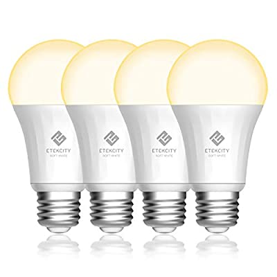 Etekcity ESL100 Smart Light Bulb Works with Alexa, Google Home and IFTTT, A19 E26 Soft White Dimmable LED, 9W (60W Equivalent), 806LM, 2700K, 4 Pack - $24.00 ($43.99)