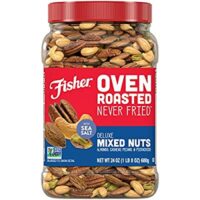 Fisher Snack Oven Roasted Never Fried, Deluxe Mixed Nuts, 24oz (Pack of 1)