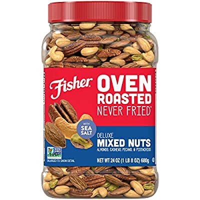 Fisher Snack Oven Roasted Never Fried, Deluxe Mixed Nuts, 24oz (Pack of 1) - $11.19 ($17.36)