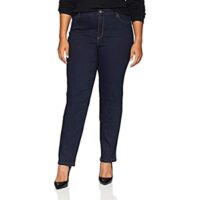 Gloria Vanderbilt womens Amanda Classic High Rise Tapered Jean, Rinse Noir