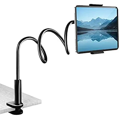 Expired:&nbsp;Gooseneck Tablet Mount Holder for Bed, Compatible with iPad Pro Air Mini iPhone/Samsung Galaxy Tabs/Kindle Fire/E-Reader/Switch