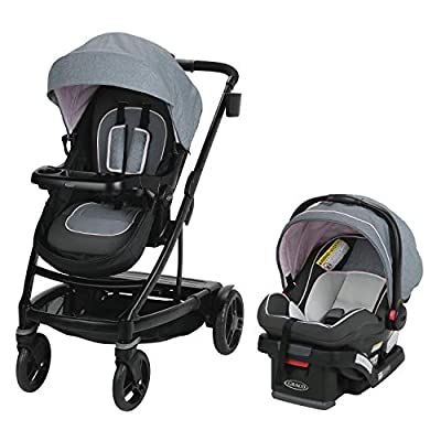Graco Uno2Duo Travel System | Includes UNO2DUO Stroller and SnugRide SnugLock35 Infant Car Seat