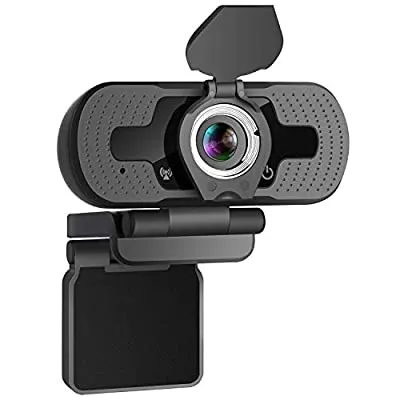 Expired:&nbsp;HD 1080P Webcam with Built-in Microphone USB with Privacy Cover (Black)