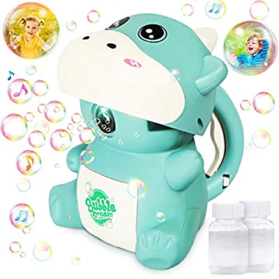 Expired: HOMOFY Bubble Machine Cute Cow Bubble Blower 500+ Bubbles with Music & Light