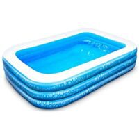 Inflatable Pool, Hesung Family Swimming Pool for Kids, Toddlers, Infant, Adult, 95 “x 56″ X 21”