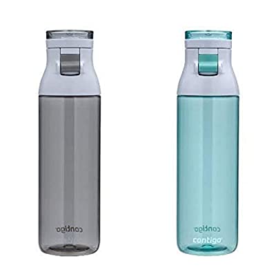 2 Contigo Jackson Reusable Water Bottle, 24oz, Smoke and Grayed Jade - $11.86 ($24.80)
