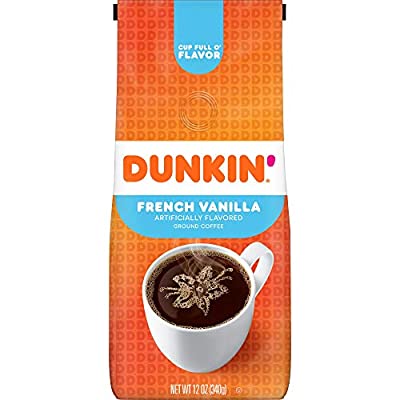 Dunkin’ French Vanilla Flavored Ground Coffee, 12 Ounces