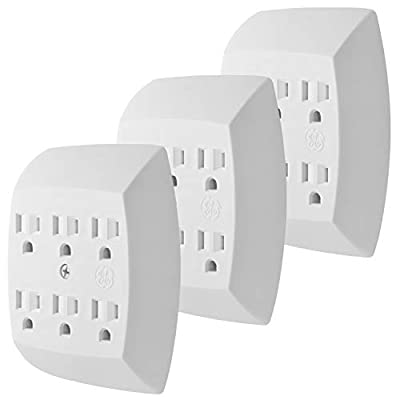 GE 6-Outlet Adapter, 3 Pack, 3-Prong, Grounded, Wall Charging Station - $9.52 ($10.99)