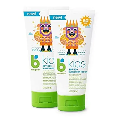 Babyganics SPF 50 Kids Sunscreen Lotion UVA UVB Protection | Water & Sweat Resistant |Non Allergenic, 2 Pack (6 Ounce)